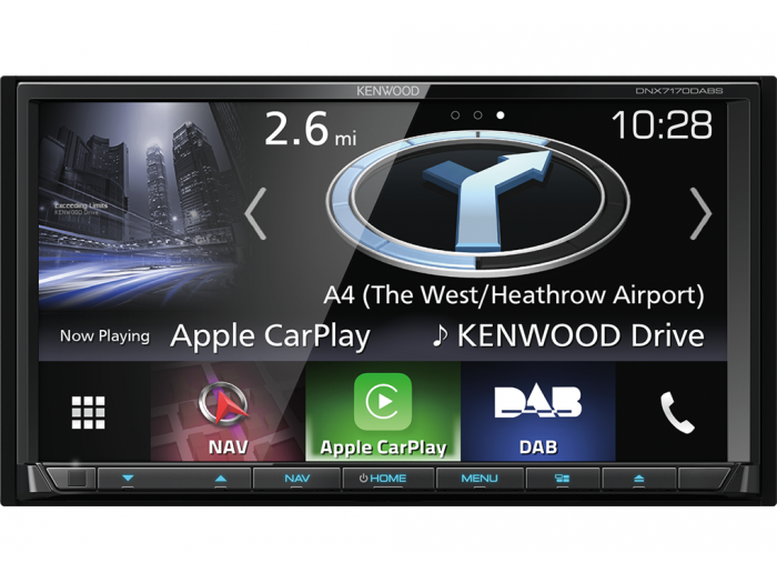 Kenwood DNX7170DABS built in navagation DAB Apple CarPlay android auto